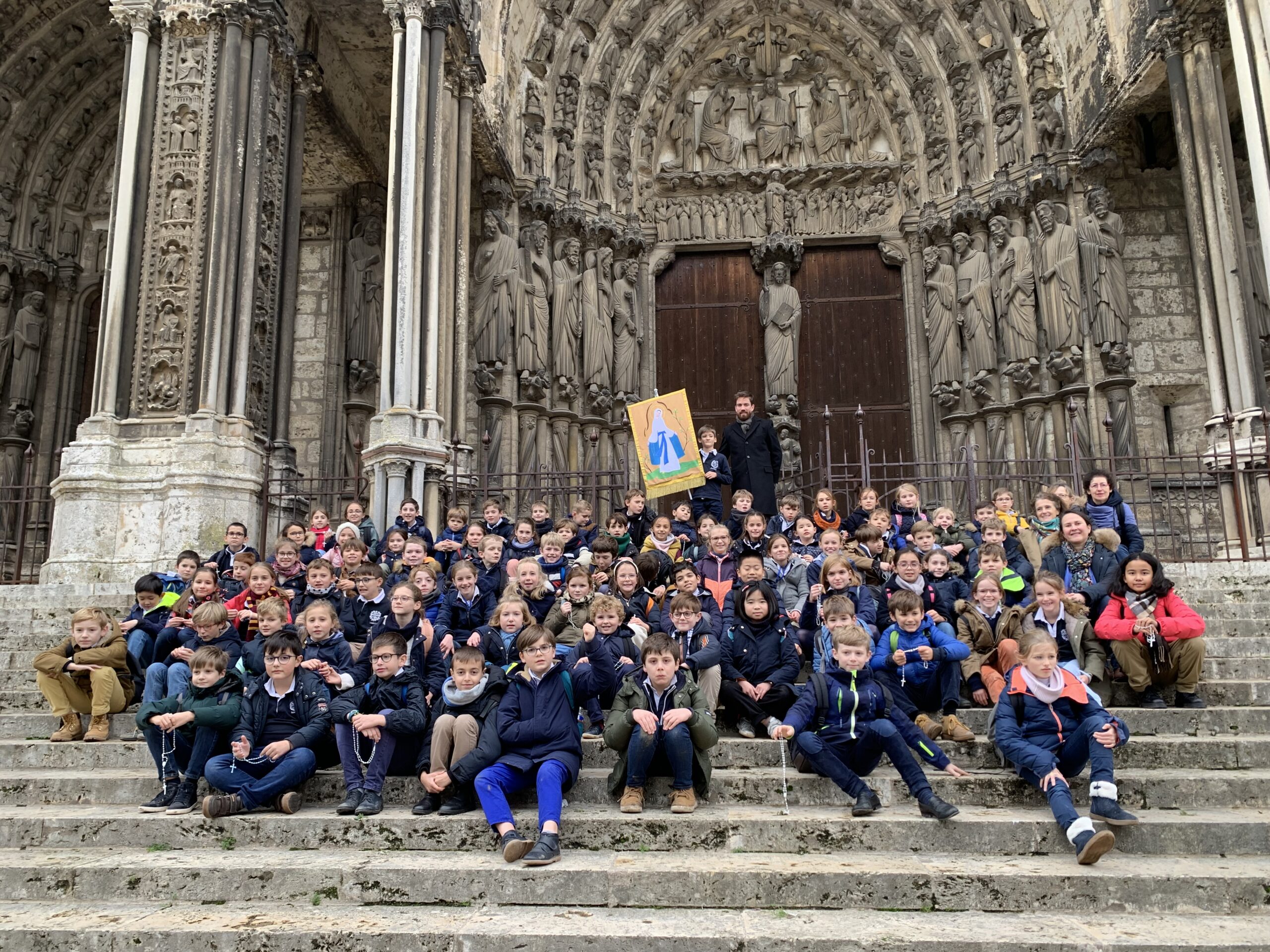 Pèlerinage des CM1 à Chartres Collège Stanislas Paris